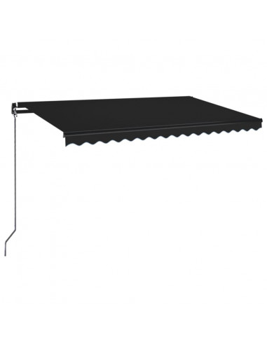 Tenda da Sole Retrattile Manuale LED 450x350 cm Antracite