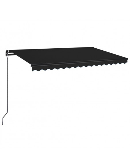 Tenda da Sole Retrattile Manuale LED 450x350 cm Antracite