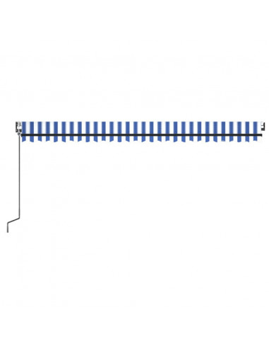 Tenda da Sole Retrattile Automatica 500x350 cm Blu e Bianca