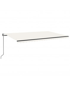 Tenda Automatica con Sensore Vento e LED 500x350 cm Crema 2
