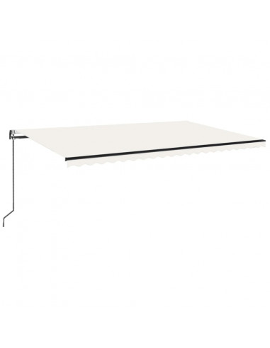 Tenda Automatica con Sensore Vento e LED 500x350 cm Crema