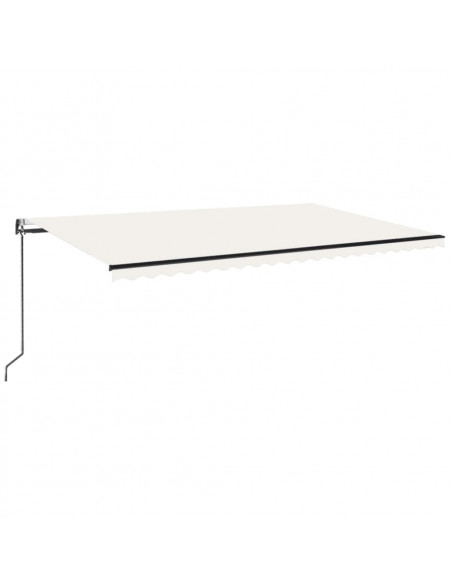 Tenda Automatica con Sensore Vento e LED 500x350 cm Crema