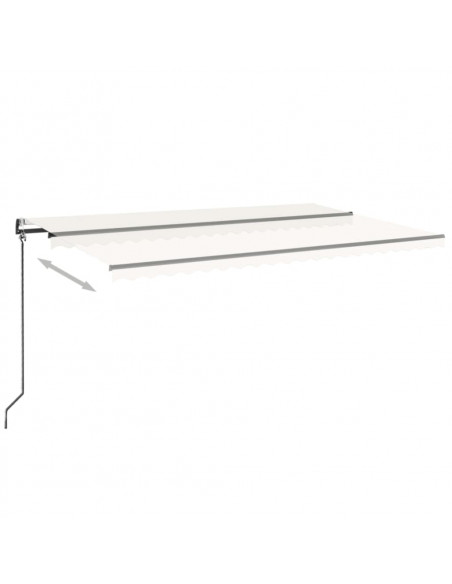 Tenda Automatica con Sensore Vento e LED 500x350 cm Crema
