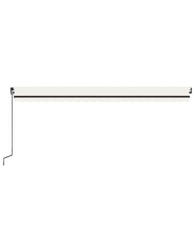 Tenda Automatica con Sensore Vento e LED 500x350 cm Crema