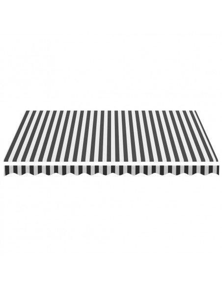 Tessuto Ricambio per Tenda da Sole Antracite e Bianco 3,5x2,5 m