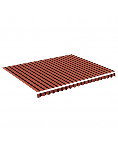 Tessuto di Ricambio Tenda da Sole Arancione e Marrone 4,5x3,5 m 2