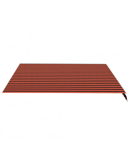 Tessuto di Ricambio Tenda da Sole Arancione e Marrone 4,5x3,5 m