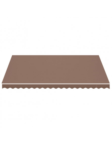 Tessuto di Ricambio per Tenda da Sole Marrone 4,5x3,5 m