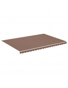 Tessuto di Ricambio per Tenda da Sole Marrone 5x3,5 m 2