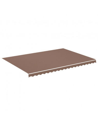 Tessuto di Ricambio per Tenda da Sole Marrone 5x3,5 m