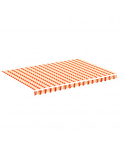 Tessuto di Ricambio per Tenda da Sole Giallo e Arancio 3x2,5 m 2