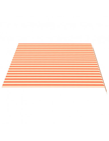 Tessuto di Ricambio per Tenda da Sole Giallo e Arancio 4,5x3 m