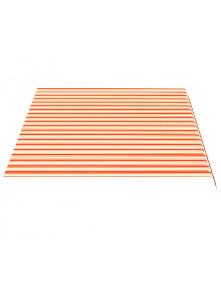 Tessuto di Ricambio per Tenda da Sole Giallo e Arancio 4,5x3 m
