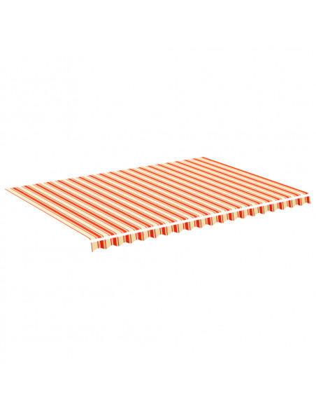 Tessuto di Ricambio per Tenda da Sole Giallo e Arancio 5x3,5 m