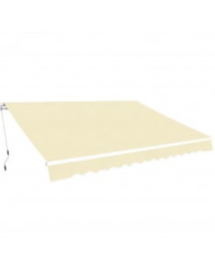 Tenda da Sole Pieghevole Manuale 600 cm Crema 2