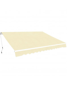 Tenda da Sole Pieghevole Manuale 400 cm Crema 2