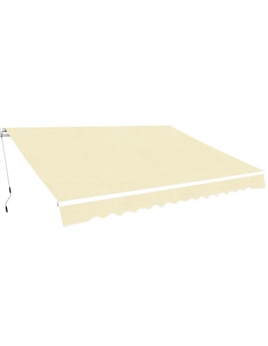 Tenda da Sole Pieghevole Manuale 400 cm Crema