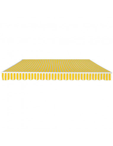 Tenda da Sole Pieghevole Manuale 400 cm Giallo/Bianco