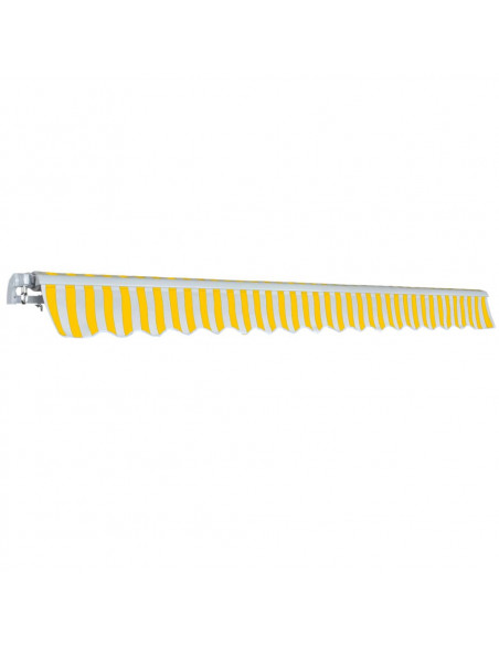 Tenda da Sole Pieghevole Manuale 400 cm Giallo/Bianco
