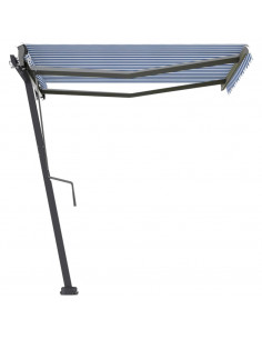 Tenda da Sole Automatica Autoportante 300x250 cm Blu e Bianca 2