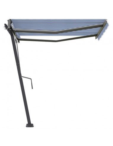 Tenda da Sole Automatica Autoportante 300x250 cm Blu e Bianca