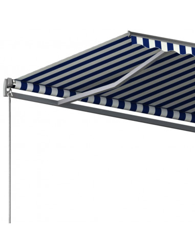 Tenda da Sole Automatica Autoportante 300x250 cm Blu e Bianca