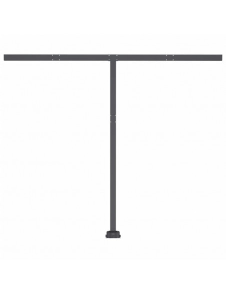 Tenda da Sole Retrattile Manuale con LED 350x250cm Blu e Bianco