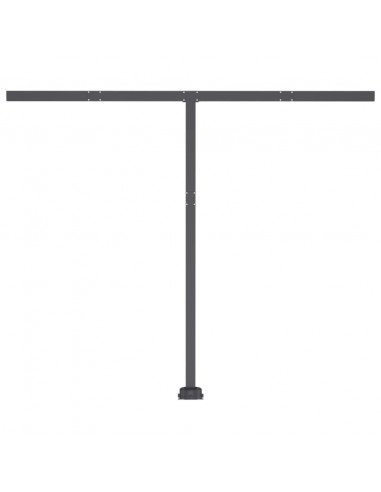 Tenda da Sole Retrattile con LED 350x250 cm Arancione e Marrone