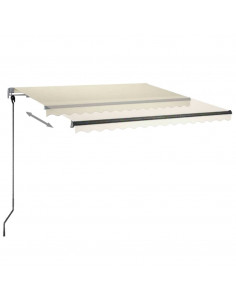 Tenda Automatica con Sensore Vento e LED 350x250 cm Crema 2