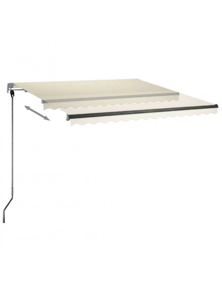 Tenda Automatica con Sensore Vento e LED 350x250 cm Crema