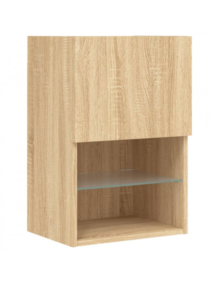 Mobili Porta TV con Luci LED 2 pz Rovere Sonoma 40,5x30x60 cm
