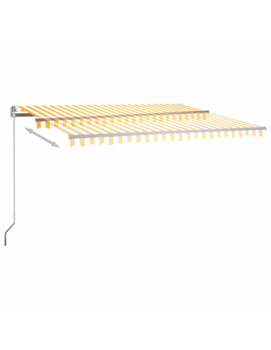 Tenda da Sole Autoportante Automatica 450x300 cm Gialla Bianca