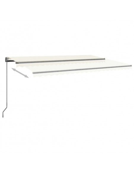 Tenda Automatica con Sensore Vento e LED 500x300 cm Crema