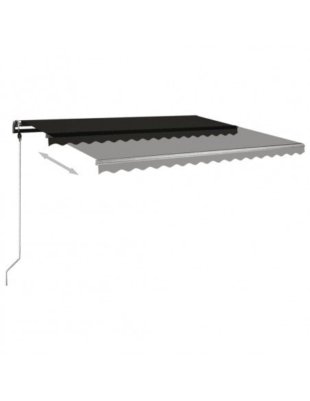 Tenda Retrattile Manuale Autoportante 450x300 cm Antracite