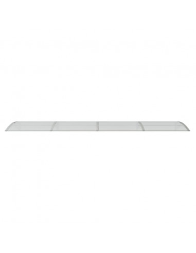 Tettoia per Porta Grigia e Trasparente 400x75 cm Policarbonato