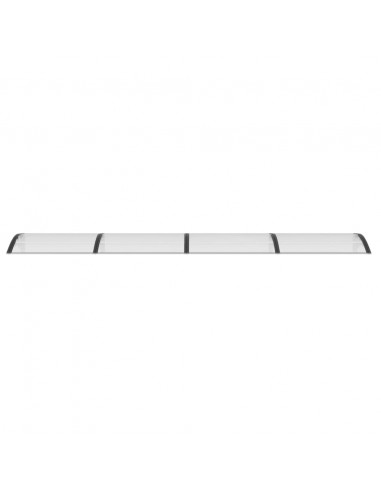 Tettoia per Porta Nero e Trasparente 400x75 cm in Policarbonato