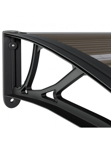 Tettoia per Porta Nera 350x100 cm in Policarbonato