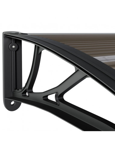 Tettoia per Porta Nera 80x75 cm Policarbonato