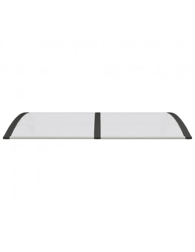 Tettoia per Porta Nero e Trasparente 150x75 cm in Policarbonato