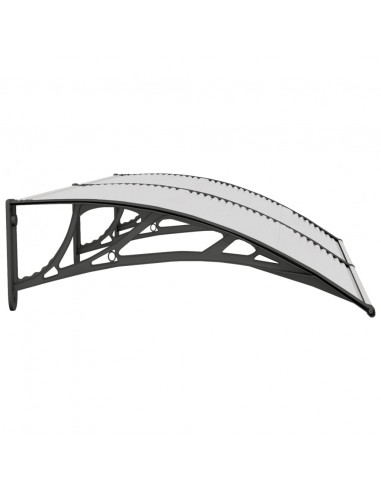 Tettoia per Porta Nero e Trasparente 150x75 cm in Policarbonato