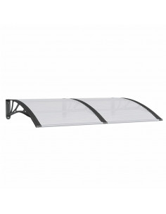 Tettoia per Porta Nera 150x100 cm Policarbonato 2