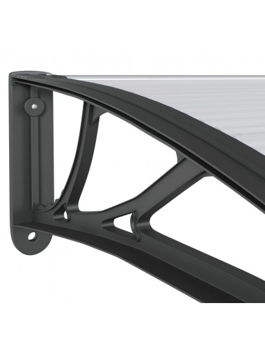 Tettoia per Porta Nera 150x100 cm Policarbonato