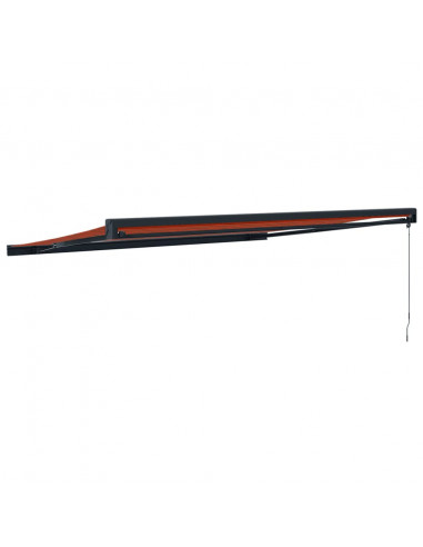 Tenda Retrattile Arancione Marrone 4,5x3 m Tessuto e Alluminio