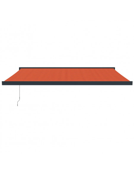 Tenda Sole Retrattile Arancione Marrone 4x3m Tessuto Alluminio