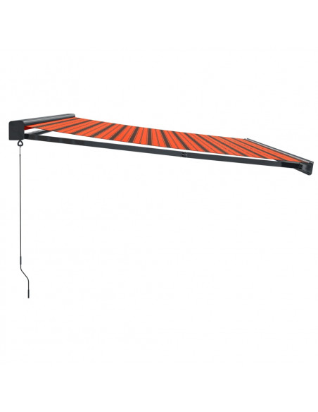 Tenda Sole Retrattile Arancione Marrone 4x3m Tessuto Alluminio