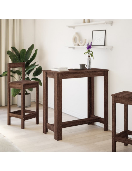 Tavolo da Bar Rovere Marrone 102x50x103,5 cm Legno Multistrato