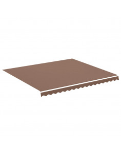 Tessuto di Ricambio per Tenda da Sole Marrone 4x3,5 m 2