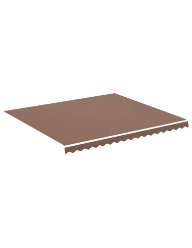 Tessuto di Ricambio per Tenda da Sole Marrone 4x3,5 m