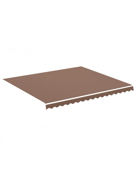 Tessuto di Ricambio per Tenda da Sole Marrone 4x3,5 m