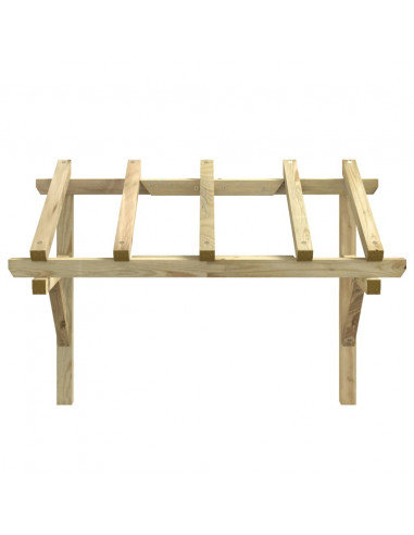 Tettoia per Porta d'Ingresso 150x100x100 cm in Legno di Pino